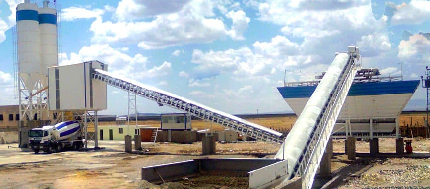 Tamix Group concrete batching plant on site